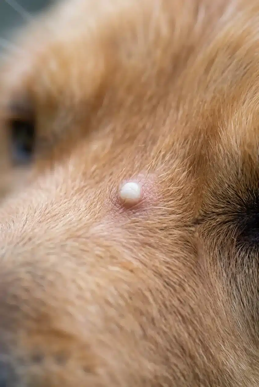 What Is a White Papule on a Dog's Skin?