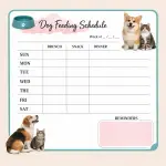 Dog Feeding Schedule | Pet Food Planner | Cat Food Organizer