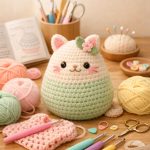 Free Amigurumi Chubby Pear Cat Crochet Pattern for Beginners