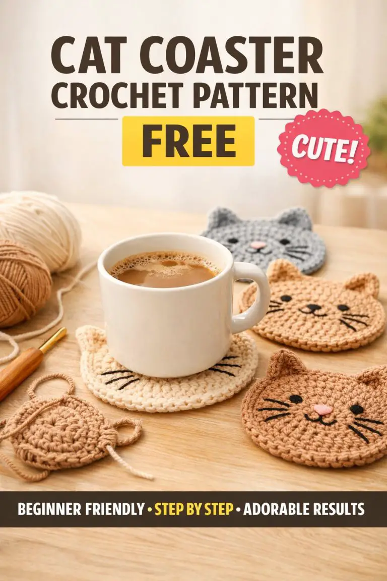 Cat Coaster Crochet Pattern Free