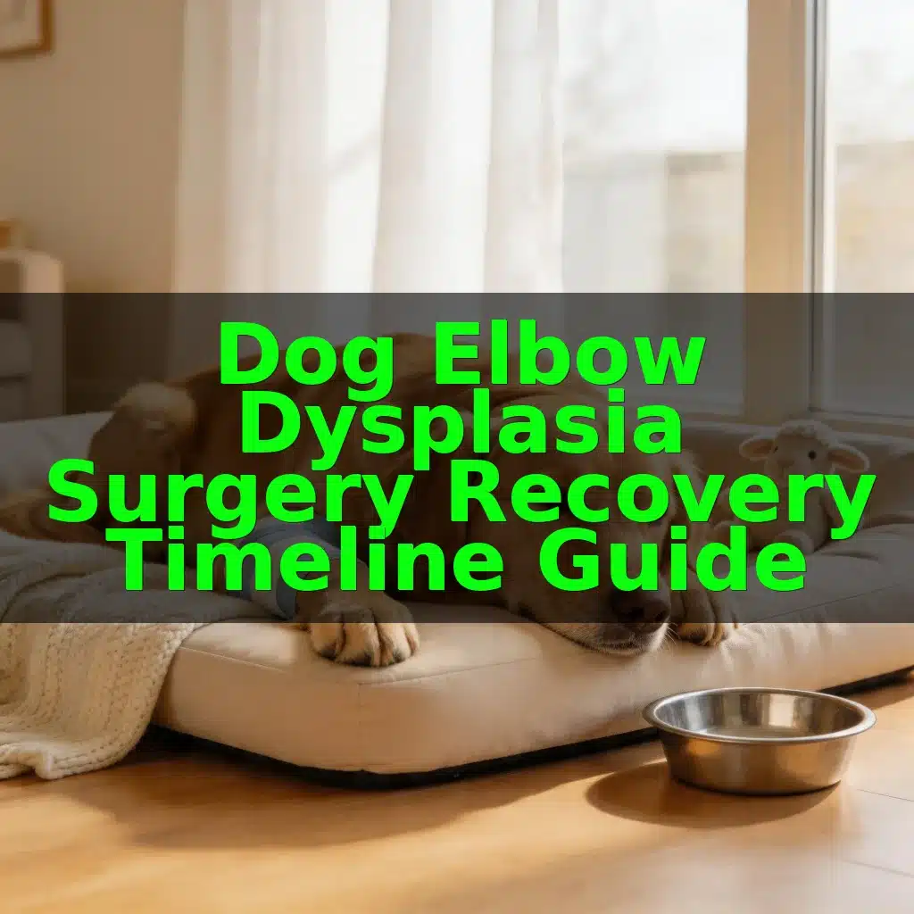 Dog Elbow Dysplasia Surgery Recovery Timeline Guide