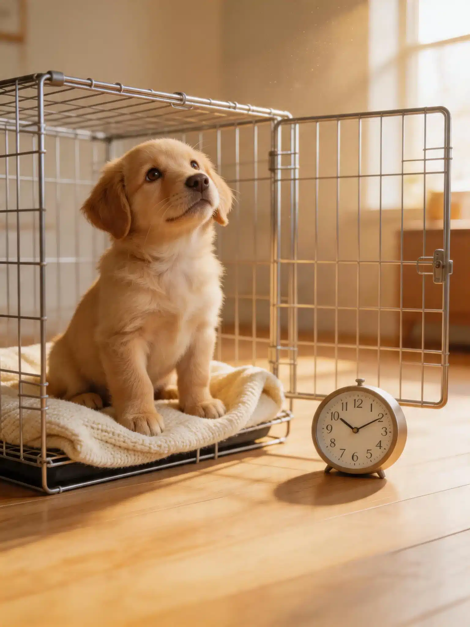 How Long Can A Puppy Hold Their Bladder In A Crate?