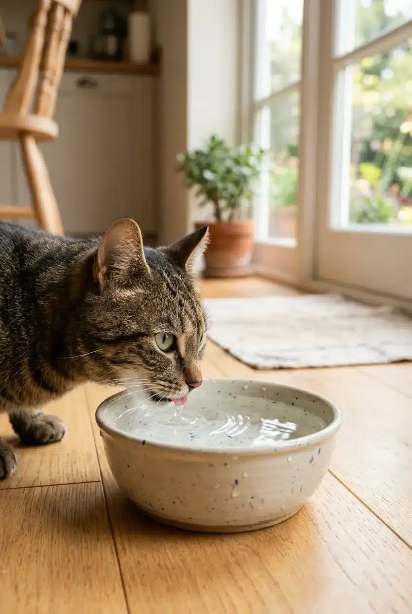 How can you dissolve struvite crystals in cats naturally?