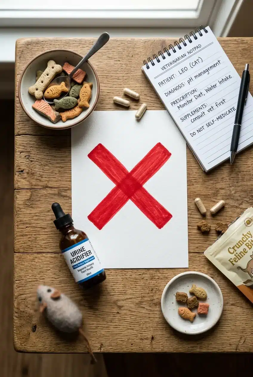 What should you avoid when trying to dissolve struvite crystals naturally?