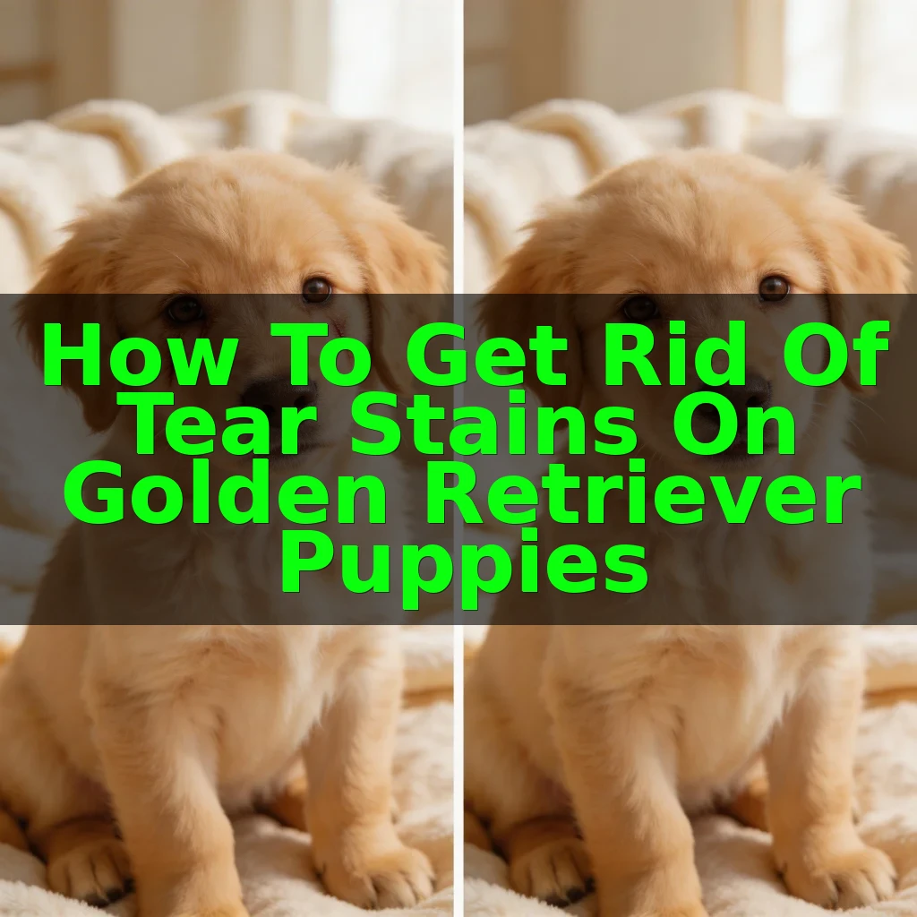 How to Get Rid of Tear Stains on Golden Retriever Puppies