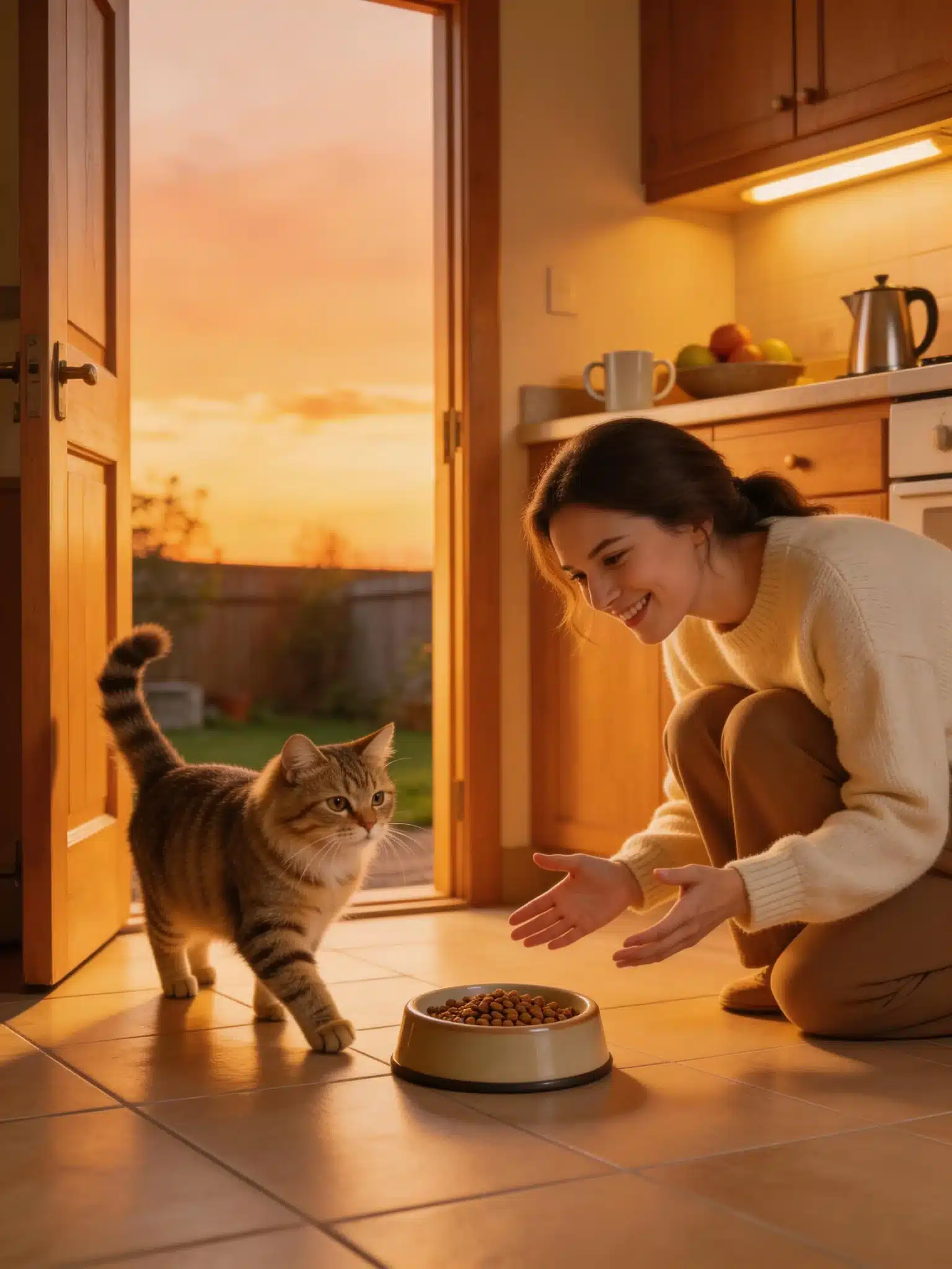 Quick Answer: How to Keep an Outdoor Cat Inside at Night