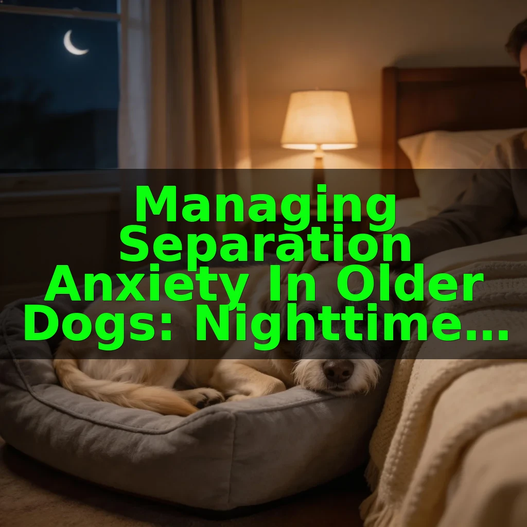 Managing Separation Anxiety In Older Dogs: Nighttime Tips