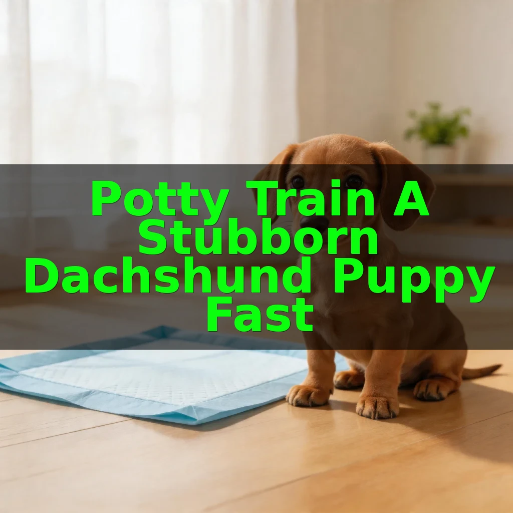 Potty Train a Stubborn Dachshund Puppy Fast