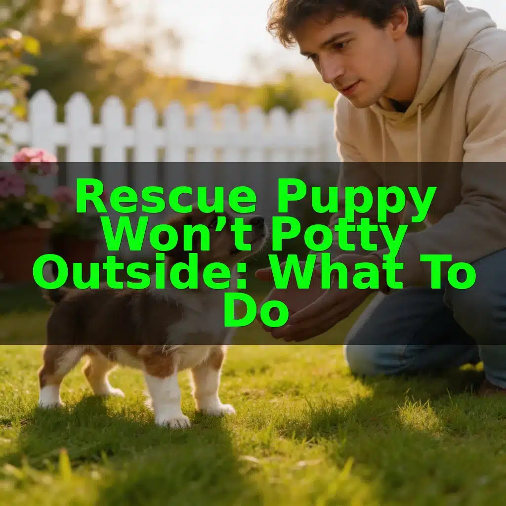 Rescue Puppy Won’t Potty Outside: What To Do