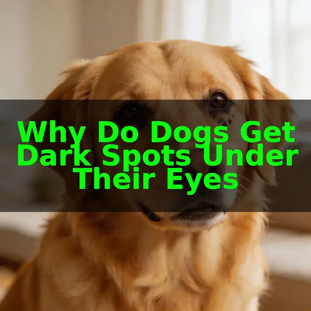 Why Do Dogs Get Dark Spots Under Their Eyes