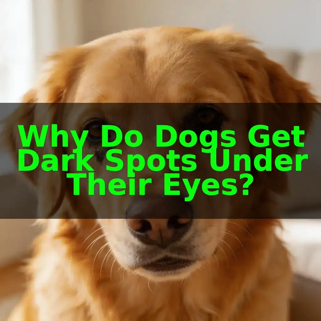 Why Do Dogs Get Dark Spots Under Their Eyes?
