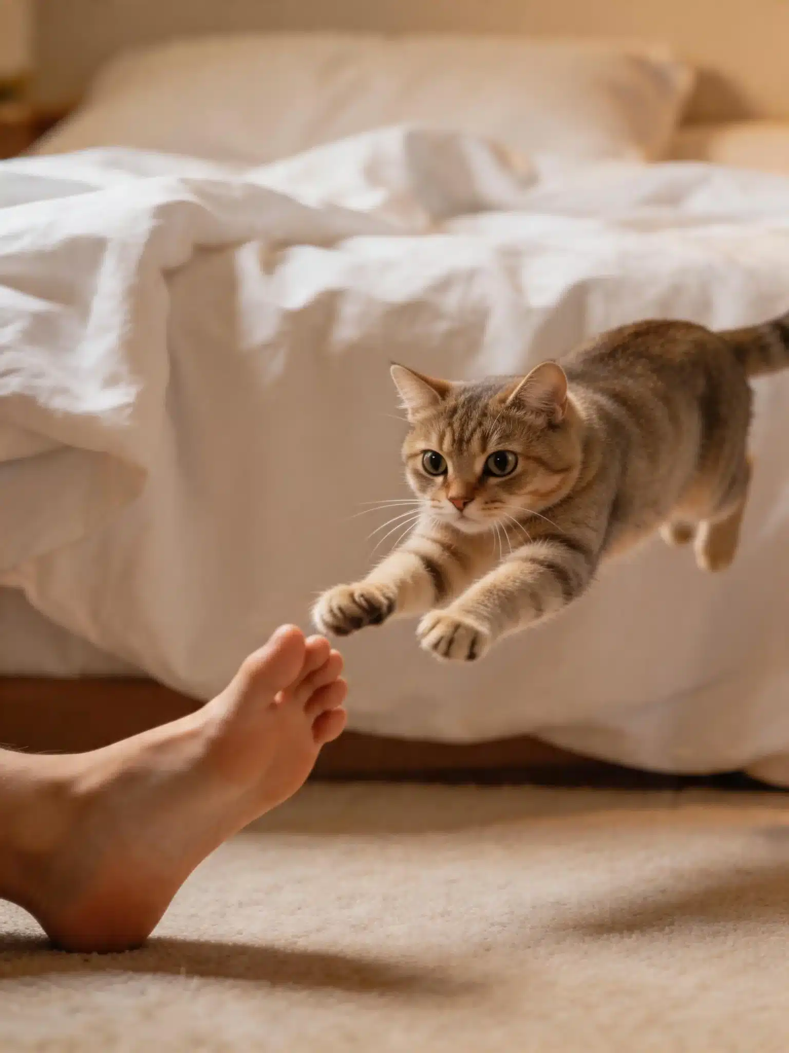 Play And Hunting Instincts Often Explain Toe Biting