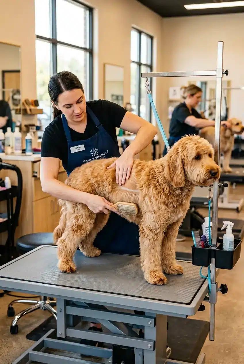 How to Brush an F1 Medium Goldendoodle Correctly