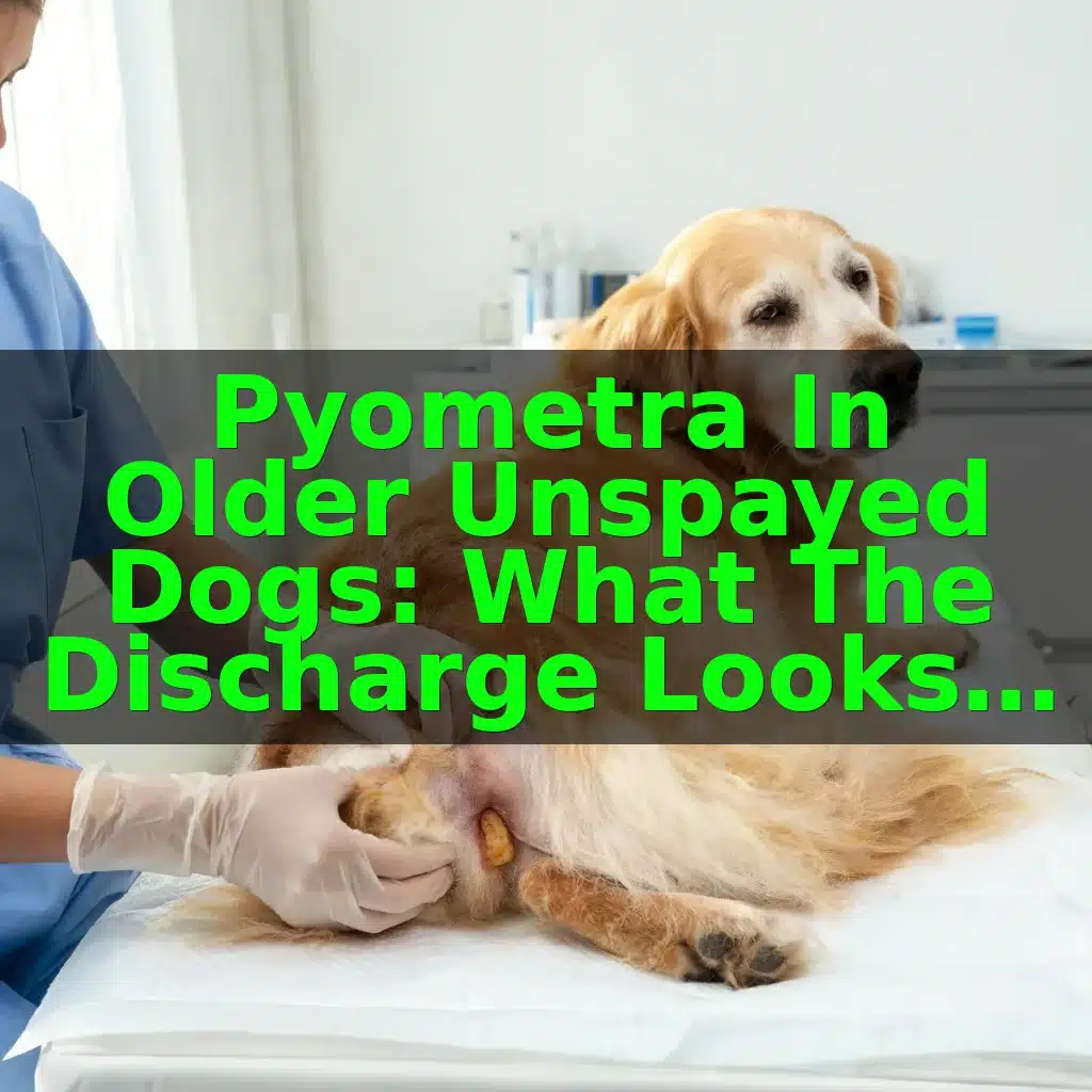 Pyometra in Older Unspayed Dogs: What the Discharge Looks Like