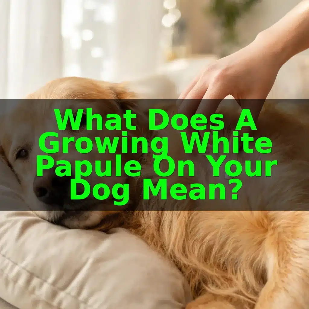 What Does a Growing White Papule on Your Dog Mean?