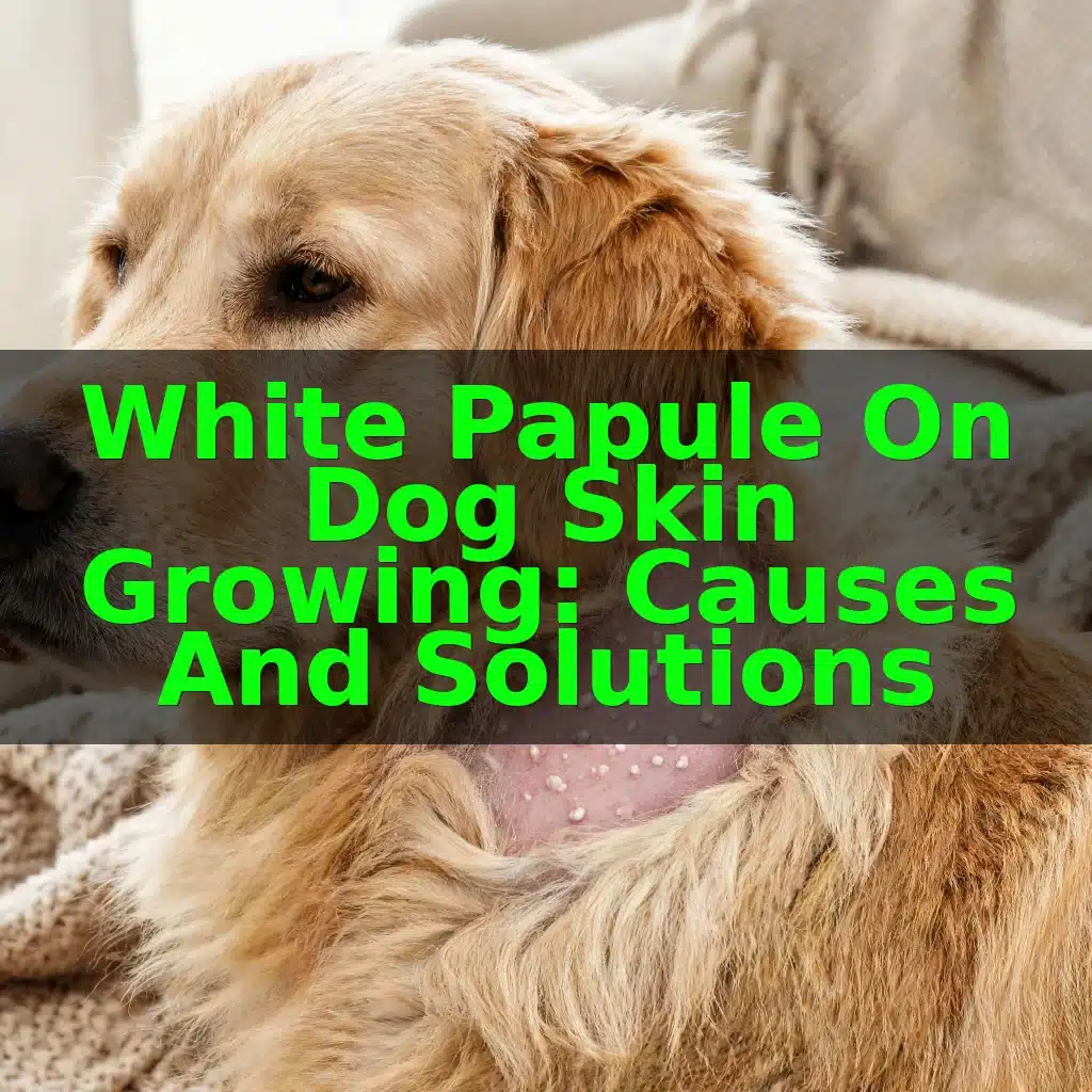 White Papule on Dog Skin Growing: Causes and Solutions