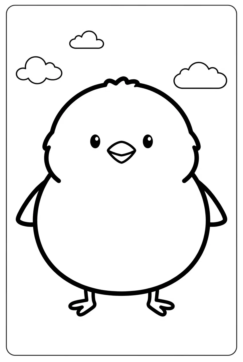 Baby Chick Coloring Page for Toddlers
