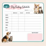 Dog Feeding Schedule | Pet Food Planner | Cat Food Organizer