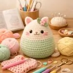 Free Amigurumi Chubby Pear Cat Crochet Pattern for Beginners