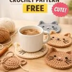 Cat Coaster Crochet Pattern Free